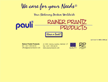 Tablet Screenshot of pauli-products.com